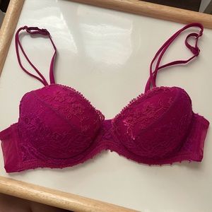 La Perla Fuschia Lace Push Up Bra
